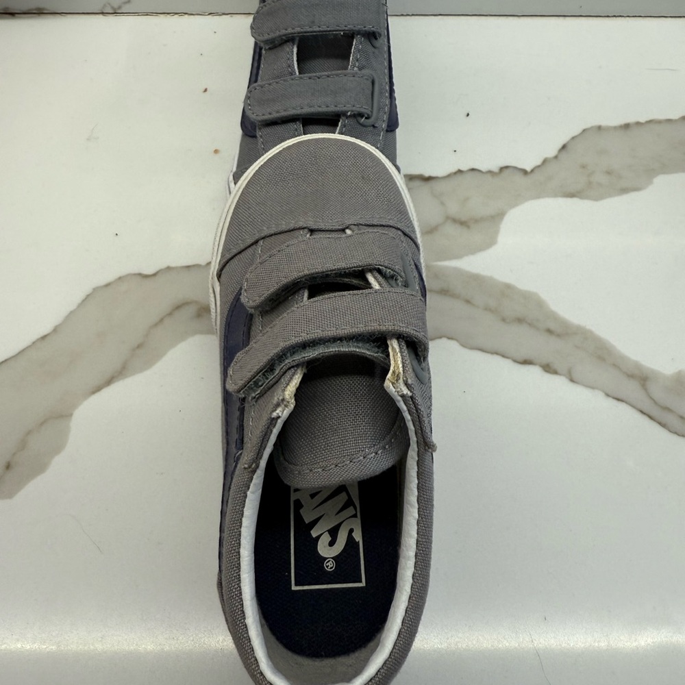 Vans Kids Gray Velcro Sneakers